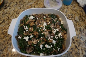mushrooms and spinach 